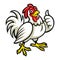 Chicken cartoon thumb up