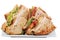 Chicken club sandwich isolated