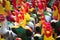 Chicken crowd statue for fullfill one\'s obligations