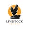 Chicken egg livestock logo design template