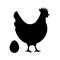 Chicken and egg vector icon