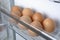 Chicken eggs in the fridge