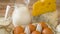 Chicken eggs, milk, sour cream and cottage cheese