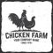 Chicken Farm Badge or Label. Vector illustration.