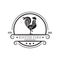 chicken farm logo, rooster creative logo design. illustration