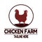 chicken farm logo vector, illustration of laying hens in a circle