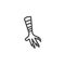 Chicken feet line icon