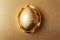 Chicken gift golden foil chocolate Easter egg isolated on white. Egg mock up for patterns for feast of Easter. For