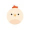 Chicken hen round bird vector illustration