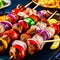 chicken kabobs with vegetables