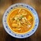 Chicken laksa, delicious Malaysian food. Square photo image.