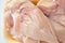 Chicken lean meat, no fat close-up. Chicken production without antibiotics