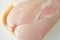 Chicken lean meat, no fat close-up. Chicken production without antibiotics