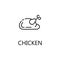 Chicken line icon