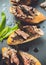 Chicken liver crostinis