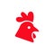 Chicken logo, animal head, farm sign