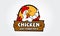Chicken Logo Cartoon Character.