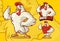Chicken Mascot for food business with optional apprearance