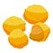 Chicken meat balls icon isometric vector. Cheese food