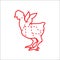 Chicken Meat Chart Vector for Butchers