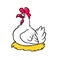 Chicken mother hen character bird illustration cartoon