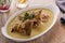 Chicken with nut sauce, satsivi