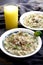 Chicken porridge also known in the Philippines as chicken lugaw or arroz caldo