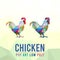 CHICKEN ROOSTER ANIMAL PET POP ART LINE LOW POLY LOGO ICON SYMBOL