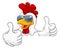 Chicken Rooster Cockerel Bird Sunglasses Cartoon