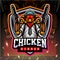 Chicken rooster gunners mascot. esport logo design