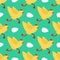 Chicken running pattern seamless. Chicken run background. vector texture