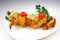 Chicken\'s grill meat with vegetables