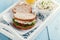 Chicken salad sandwich tomato