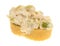 Chicken salad on a small piece of French bread