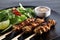 Chicken satay popular asian dish