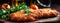 Chicken Schnitzel On Stone Rustic Pub Wide Panoramic. Generative AI