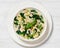 chicken spinach artichoke creamy soup in a bowl