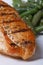 Chicken steak with spices grilled with green beans