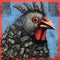 Chicken In The Stoop: A Punk Art Inspired Money Themed Industrial Painting