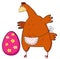 Chicken surprised Easter Egg.