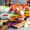 Chicken tender sandwich with avocado and slaw