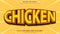 Chicken text effect editable eps file