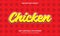 Chicken text effect - editable text effect