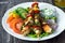 Chicken and vegetable skewers