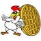 Chicken and Waffle Mascot