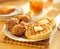 Chicken and waffles with sweet tea