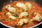 Chicken white meat with tomato sauce