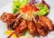 Chicken wings with barbecue sauce