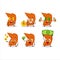 Chicken wings cartoon character with cute emoticon bring money