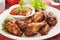 Chicken wings with chili sauce